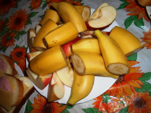 Картинка еда бананы яблоки