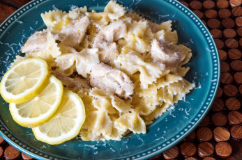 Картинка еда макаронные+блюда лимон бантики паста макароны