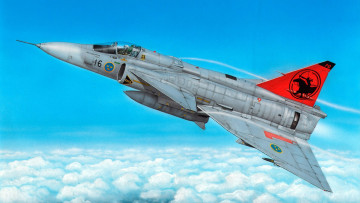 Картинка авиация боевые+самолёты viggen saab 37 шведский многоцелевой истребитель