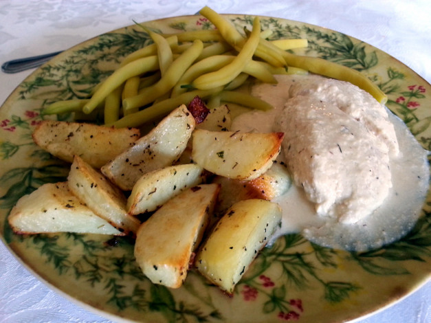 Обои картинки фото еда, вторые блюда, фасоль, картофель