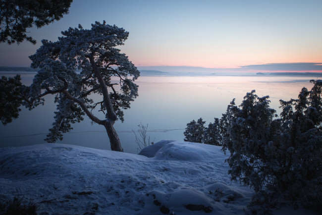 Обои картинки фото природа, зима, простор