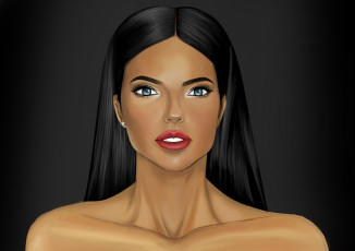 Картинка рисованное люди девушка фон взгляд