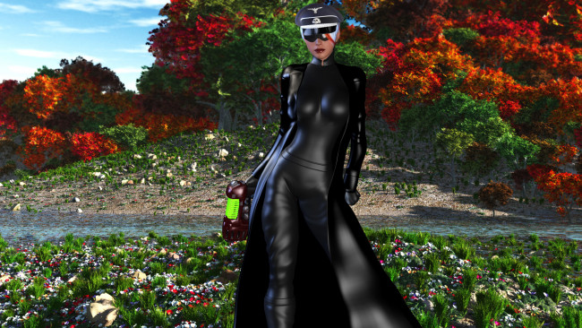 Обои картинки фото 3д графика, фантазия , fantasy, девушка, фон, униформа, фуражка, оружие