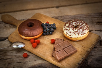 Картинка еда хлеб +выпечка шоколад малина пончики