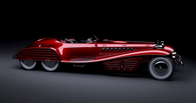 Обои картинки фото автомобили, 3д, бордовый, прототип