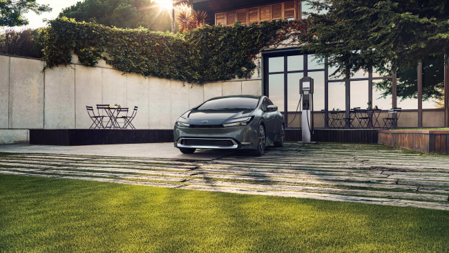 Обои картинки фото автомобили, toyota, prius, prime, 2023, тойота, приус, купе, электромобиль