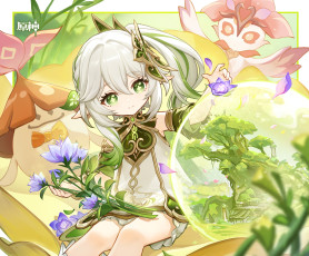 обоя аниме, genshin impact, девочка