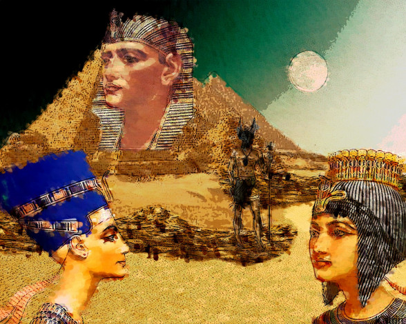 Обои картинки фото тайны, фараонов, рисованные, люди
