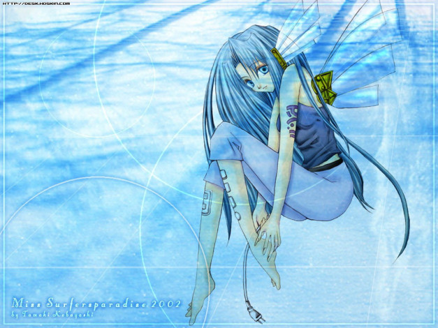 Обои картинки фото эльфийка, аниме, angels, demons, девушка, крылья, ангел, фея