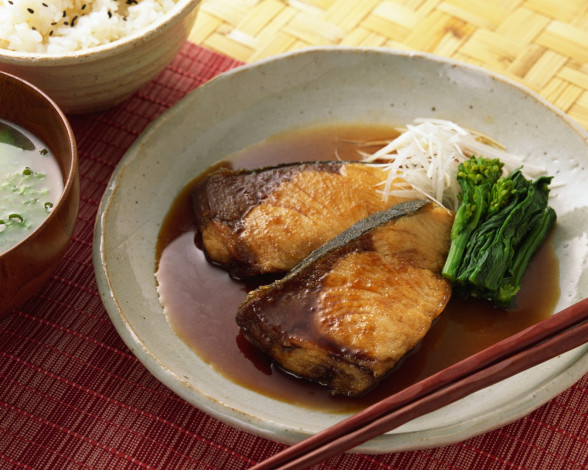 Обои картинки фото еда, рыбные, блюда, морепродуктами