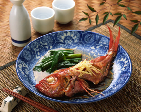 Обои картинки фото еда, рыбные, блюда, морепродуктами