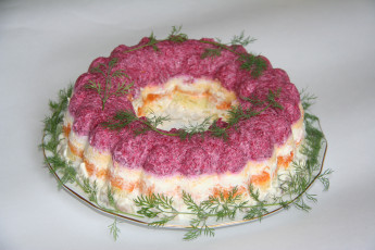 Картинка еда салаты закуски селёдка под шубой