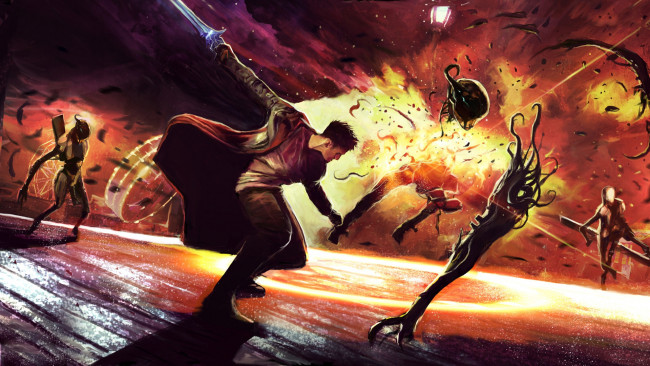 Обои картинки фото devil, may, cry, видео, игры, dante