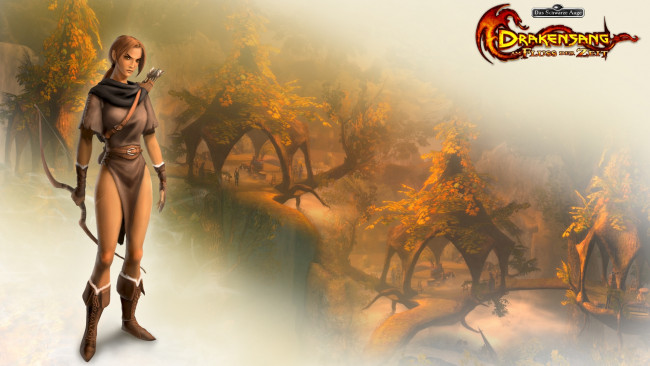 Обои картинки фото drakensang, видео, игры, am, fluss, der, zeit, воительница