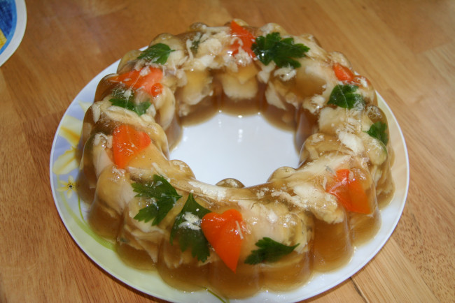 Обои картинки фото еда, рыбные, блюда, морепродуктами, заливное