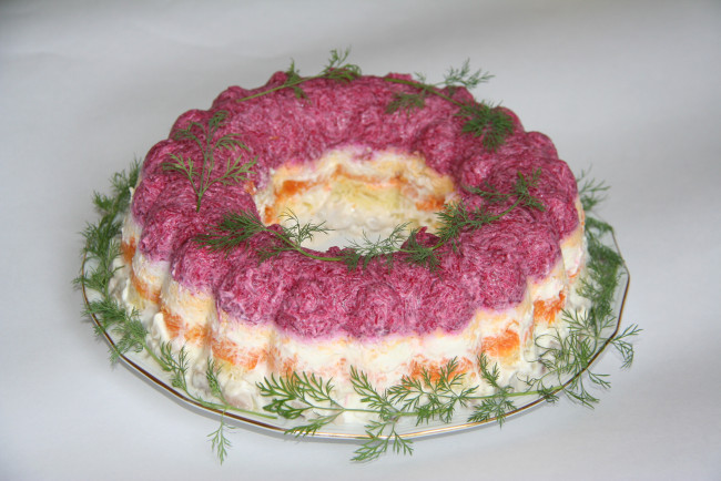 Обои картинки фото еда, салаты, закуски, селёдка, под, шубой