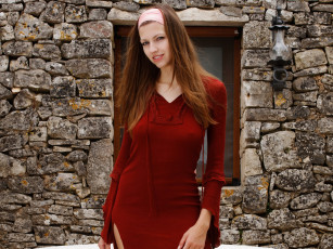 Картинка девушки jana+hall+ eufrat +jana+potysova платье шатенка jana potyshova hall