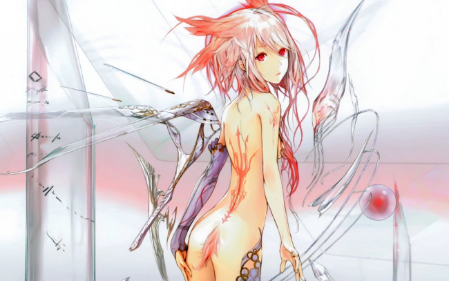 Обои картинки фото аниме, -angels & demons, девушка, татуировки