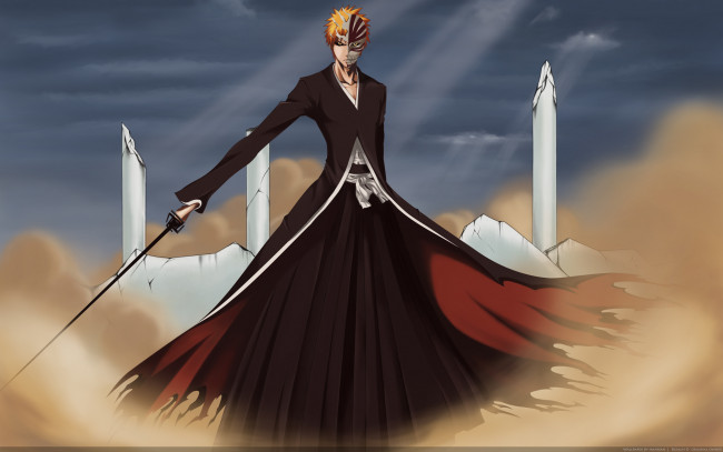 Обои картинки фото аниме, bleach, ичиго