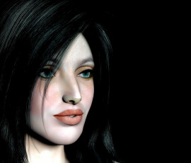 Картинка 3д+графика портрет+ portraits девушка взгляд фон