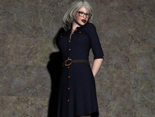 Картинка 3д+графика люди+ people очки фон взгляд девушка