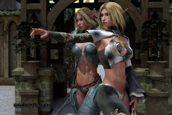 Картинка 3д+графика эльфы+ elves жест фон взгляд эльфийки