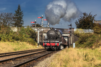 Картинка техника паровозы паровоз дорога железная