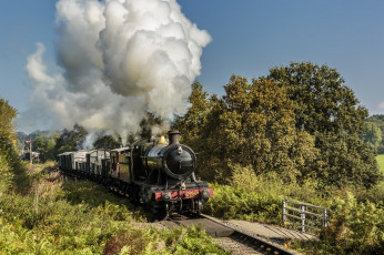 Картинка техника паровозы паровоз дорога железная