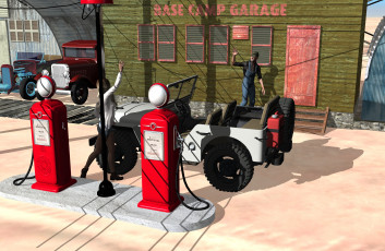 Картинка 3д+графика другое+ other мужчина взгляд девушка автомобили заправка