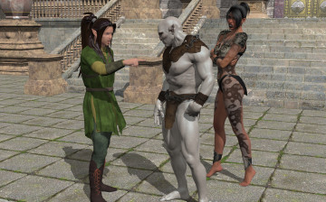 Картинка 3д+графика эльфы+ elves эльфийки фон взгляд