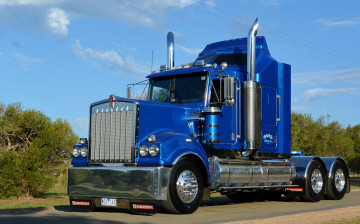 Картинка kenworth+т900 автомобили kenworth седельный тягач грузовик тяжелый