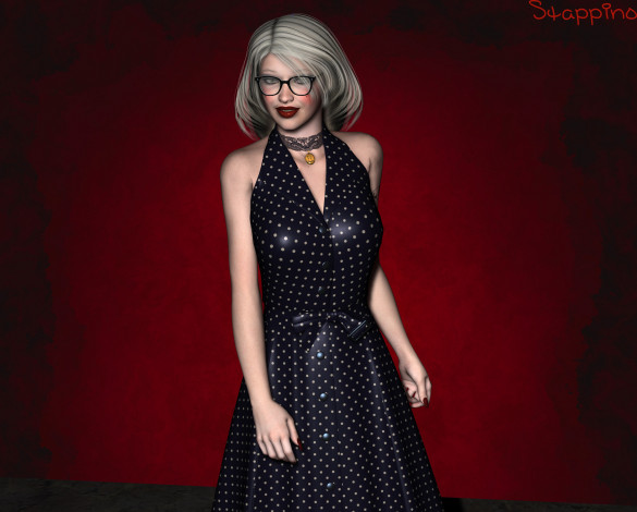 Обои картинки фото 3д графика, люди , people, рыжая, фон, взгляд, девушка