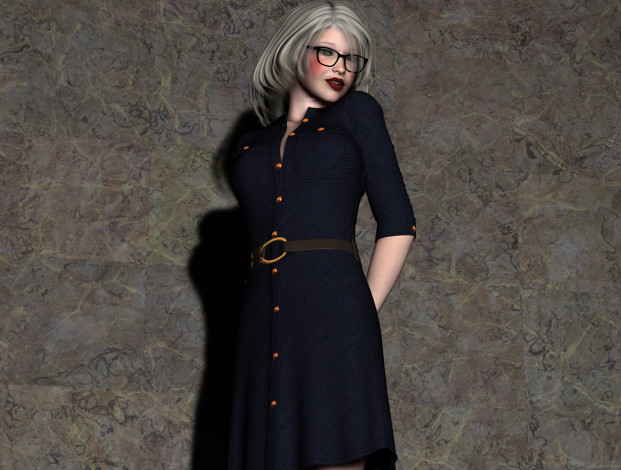 Обои картинки фото 3д графика, люди , people, очки, фон, взгляд, девушка