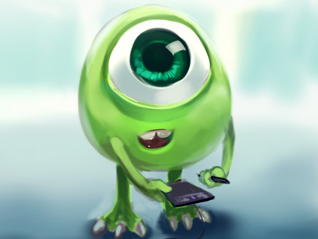 Обои картинки фото рисованное, кино, mike, monster, university, глаз, корпорация, монстров, майк, sa-dui