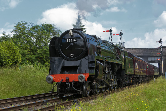 Обои картинки фото техника, паровозы, дорога, железная, паровоз