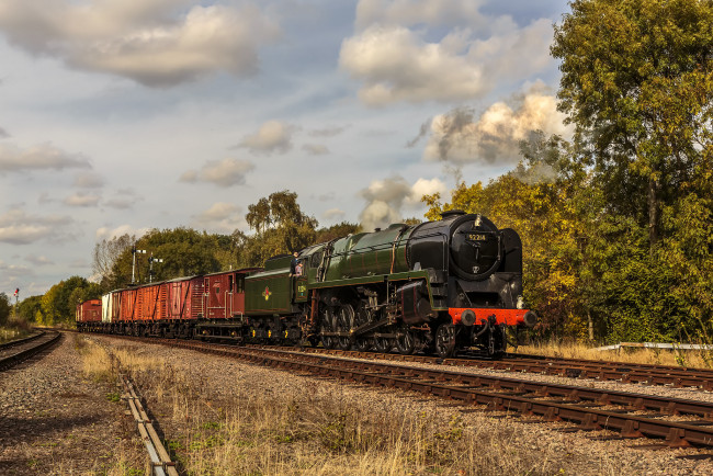 Обои картинки фото техника, паровозы, паровоз, дорога, железная