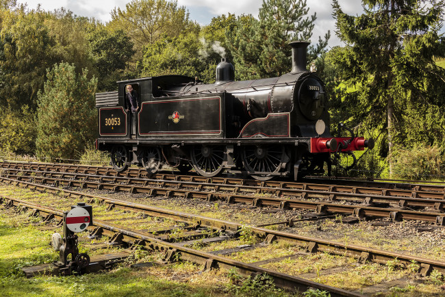 Обои картинки фото техника, паровозы, паровоз, дорога, железная