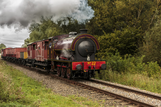 Обои картинки фото техника, паровозы, паровоз, дорога, железная