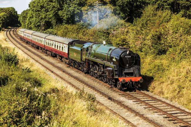 Обои картинки фото техника, паровозы, паровоз, дорога, железная