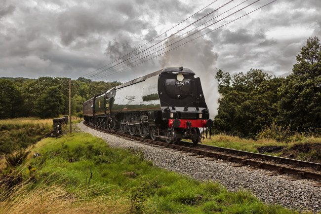 Обои картинки фото техника, паровозы, паровоз, дорога, железная