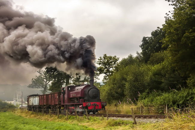 Обои картинки фото техника, паровозы, паровоз, дорога, железная