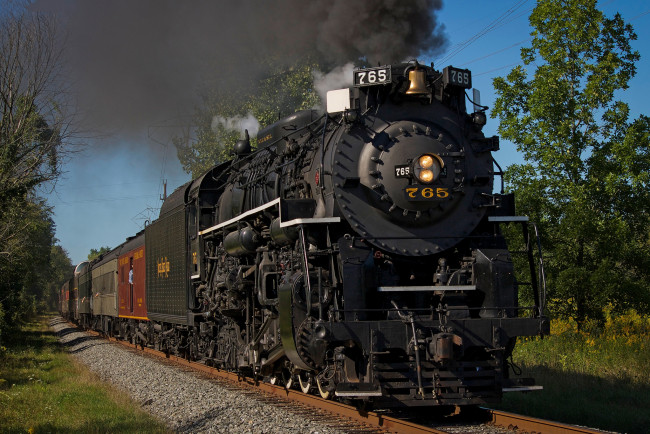 Обои картинки фото техника, паровозы, паровоз, дорога, железная