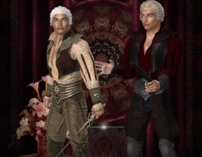 Картинка 3д+графика фантазия+ fantasy оружие фон взгляд мужчины