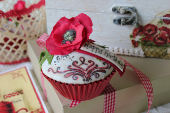 Картинка еда пирожные +кексы +печенье мак цветок пирожное сладость