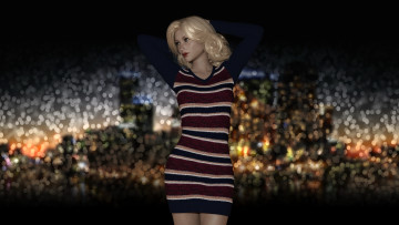 Картинка 3д+графика люди+ people фон взгляд девушка блондинка