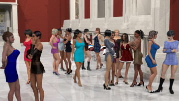 Картинка 3д+графика люди+ people взгляд девушки фон