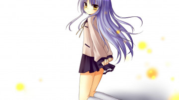 Картинка аниме angel+beats взгляд девушка