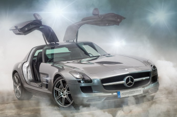 Картинка mercedes+benz+sls+amg+6 3l автомобили mercedes-benz серый