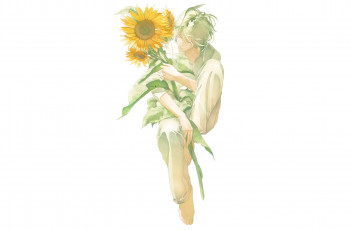 Картинка аниме unknown +другое парень подсолнух