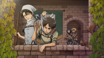 Картинка аниме shingeki+no+kyojin атака титанов